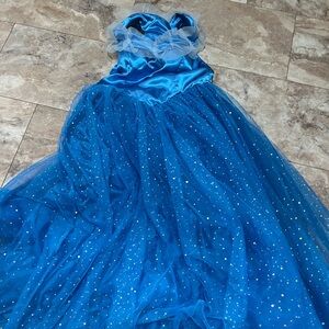 Custom made Cinderella Ball Gown, Prom blue Dress with sparkles fab dress!